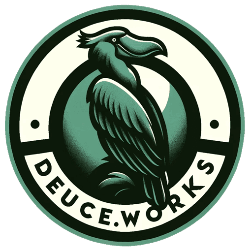 The deuce.works shoebill seal