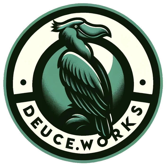 The deuce.works shoebill seal